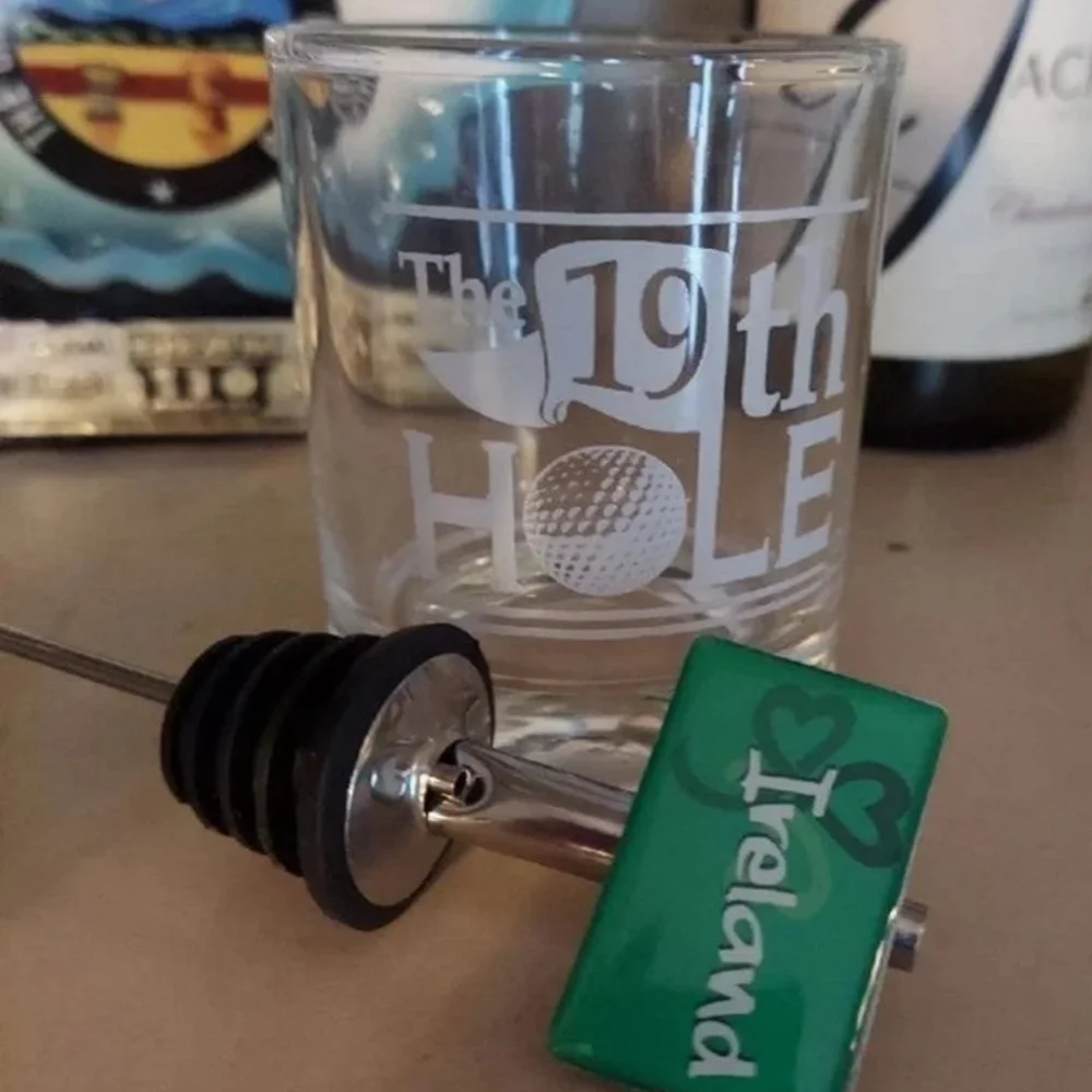 Whiskey Glass and Pourer Set 19th Hole Golf - Carroll's Irish Gifts BNWT RETIRED